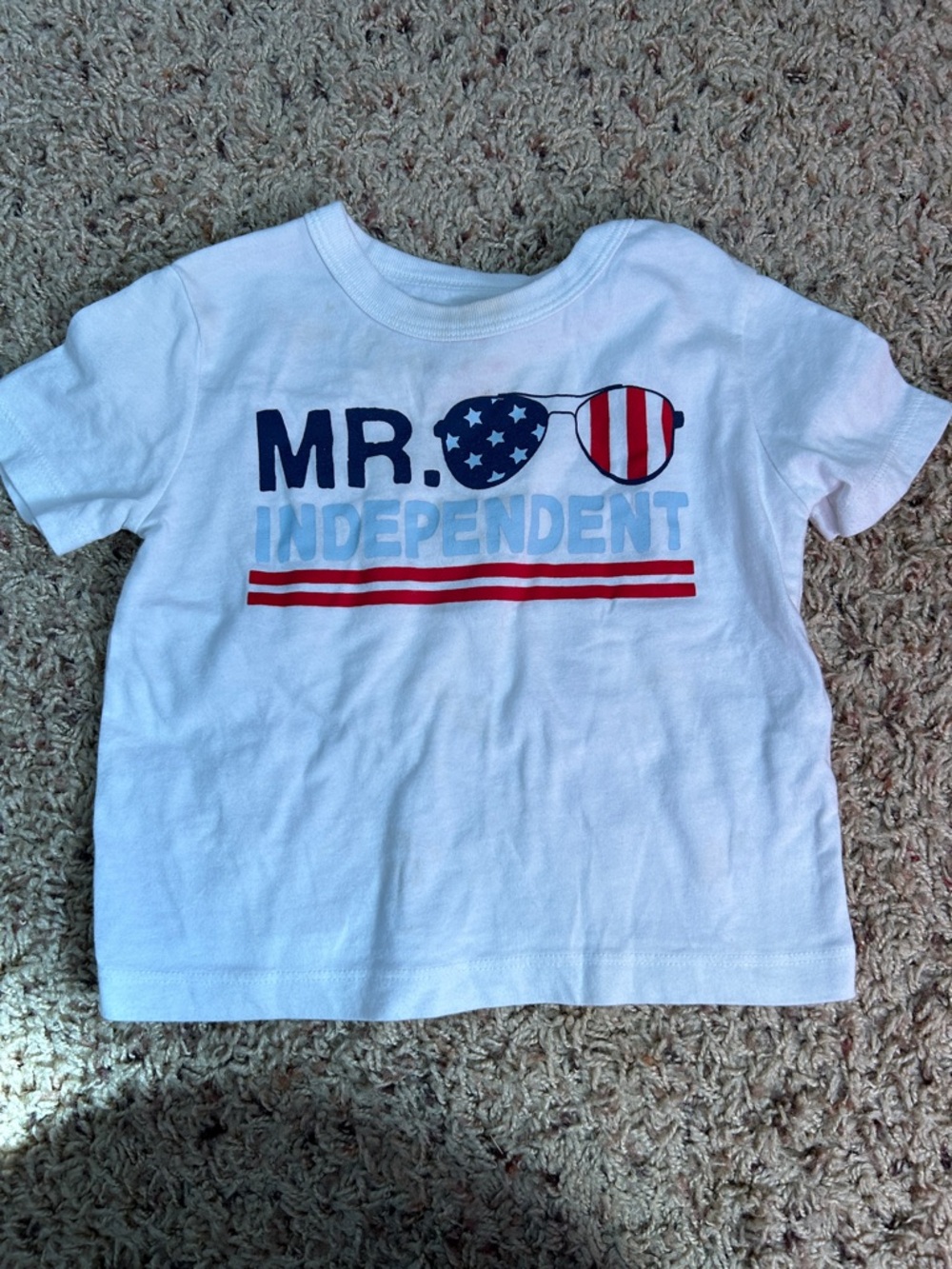 Mr. Independent White Graphic Tee for Kids